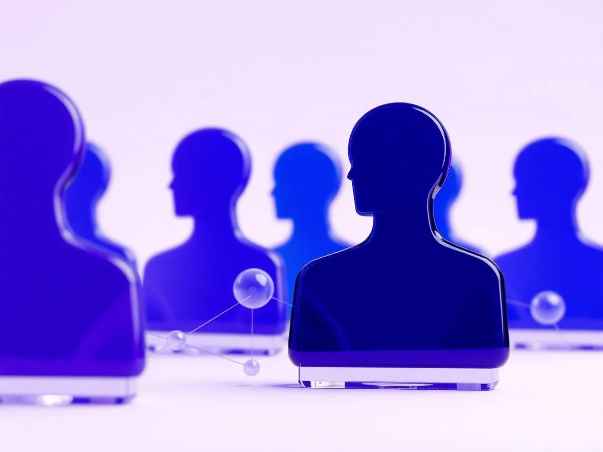 Abstract glass illustration representing expert mentors